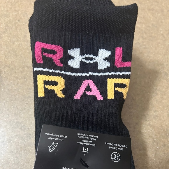 UNDER ARMOUR UA Cushioned Crew Socks 2  3-Packs W L 10-14 Black Activewear NEW - Picture 6 of 9